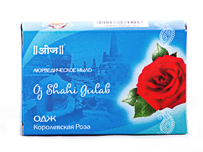 Мыло аюрведическое Одж Королевская Роза (Oj Shahi Gulab Soap) 100 г.