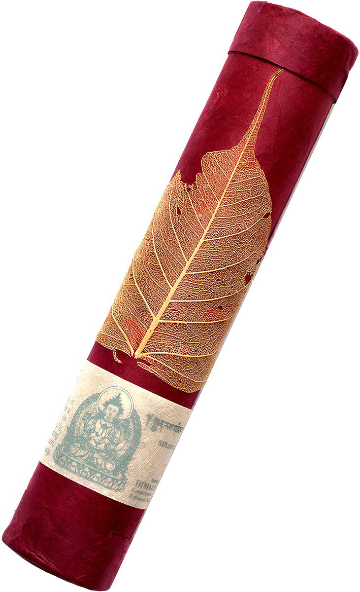 Благовоние Chenrezig Incense (Ченрезиг) с листом дерева Бодхи, 30 палочек по 19 см.