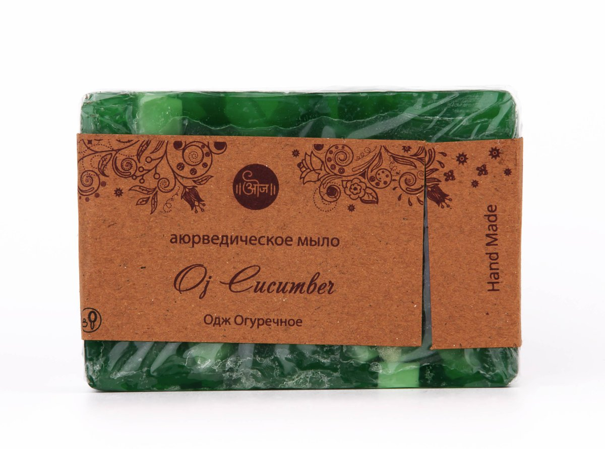 Аюрведическое мыло Одж Огуречное 80 гр (Oj Cucumber Soap).