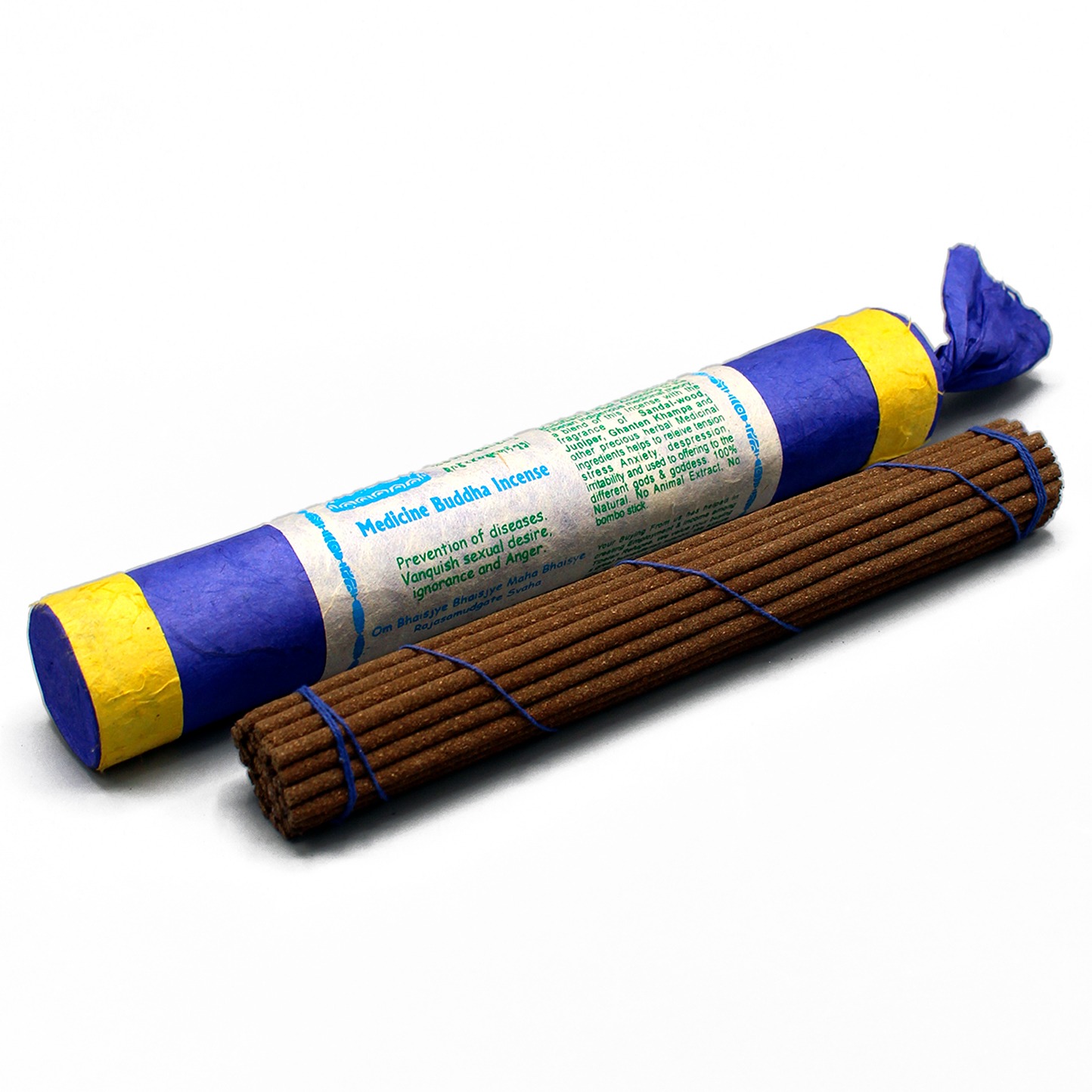 Благовоние Tibetan Deities Medicine Buddha Incense / Будда Медицины, 25 палочек по 21 см. 