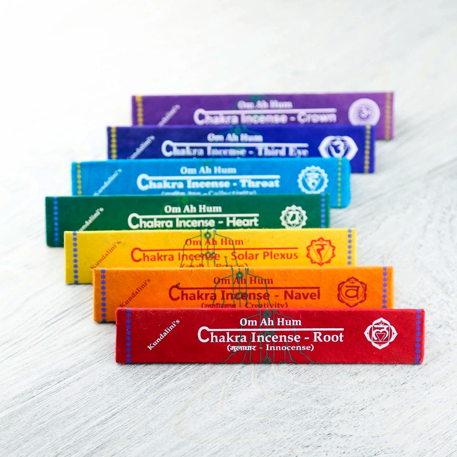 Благовония Chakra Set, 7 пачек по 19 палочек. 