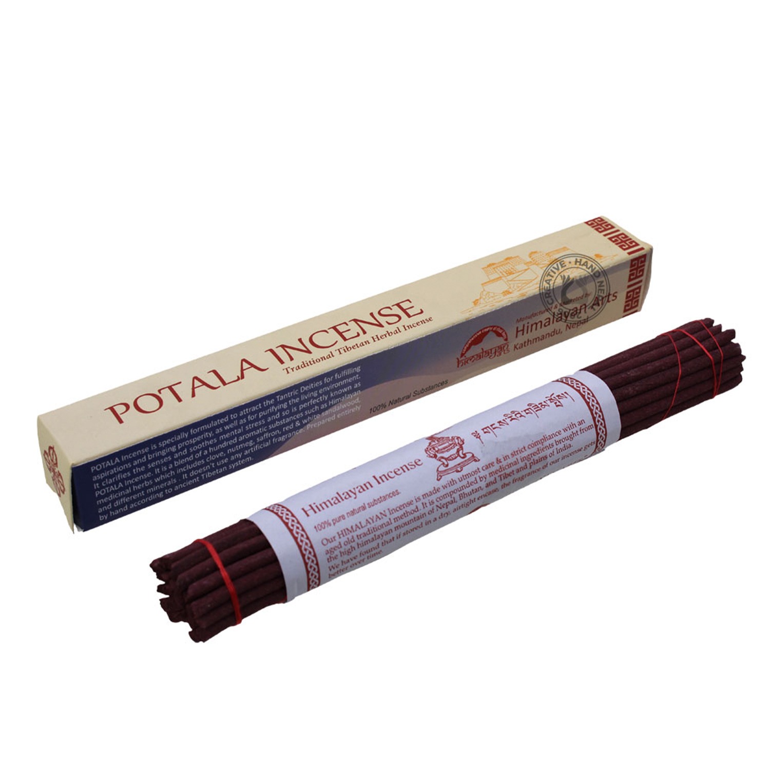 Благовоние Potala Incense, 30 палочки по 22 см.