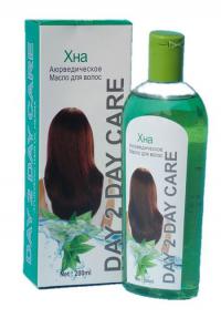 Аюрведическое масло для волос Хна (Ayurvedic Hair Oil Day 2 Day Care Henna). 